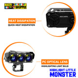 MOTO GENIUS JX130 TRI SHOT 80W LED FOG LIGHT PAIR | BIKER SHOPPEE