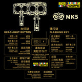 MOTO GENIUS MK05 LED FOG LIGHT WITH WIRING & LED SWITCH | BIKER SHOPPEE