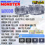 MOTO GENIUS MK05 LED FOG LIGHT WITH WIRING & LED SWITCH | BIKER SHOPPEE