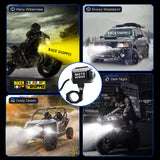 MOTO GENIUS MK07 SINGLE LENS 80W LED FOG LIGHT WITH WIRING HARNESS & LED SWITCH | BIKER SHOPPEE