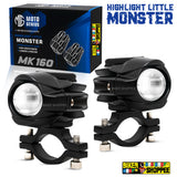 MOTO GENIUS MK160 LED FOG LIGHT WITH WIRING & WIRELESS SWITCH | BIKER SHOPPEE