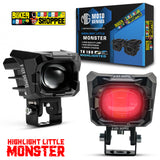 MOTO GENIUS TK100 CYBER 70W LED FOG LIGHT WITH WIRING HARNESS & LED SWITCH | BIKER SHOPPEE