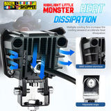 MOTO GENIUS TK100 CYBER 70W LED FOG LIGHT WITH WIRING HARNESS & LED SWITCH | BIKER SHOPPEE