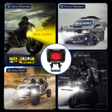 MOTO GENIUS TK100 CYBER 70W LED FOG LIGHT WITH WIRING HARNESS & LED SWITCH | BIKER SHOPPEE