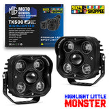 MOTO GENIUS TK500 OFFROAD 3 INCH LED FOG LIGHT WITH WIRING HARNESS & SWITCH | BIKER SHOPPEE
