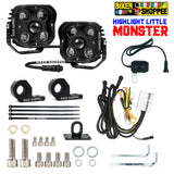 MOTO GENIUS TK500 OFFROAD 3 INCH LED FOG LIGHT WITH WIRING HARNESS & SWITCH | BIKER SHOPPEE