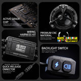 MOTO GENIUS VK350-MINI 45W LED FOG LIGHT WITH WIREHARNESS KIT | BIKER SHOPPEE