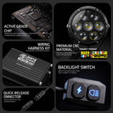 MOTO GENIUS VK700 120W LED FOG LIGHT WITH WIREHARNESS KIT THUNDER DOME 7X | BIKER SHOPPEE