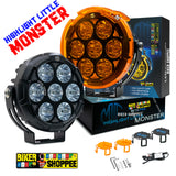 MOTO GENIUS VK70 PRO THUNDER SEVEN 160W LED FOG LIGHT WITH WIRING HARNESS & LED SWITCH | BIKER SHOPPEE