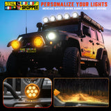 MOTO GENIUS VK70 PRO THUNDER SEVEN 160W LED FOG LIGHT WITH WIRING HARNESS & LED SWITCH | BIKER SHOPPEE