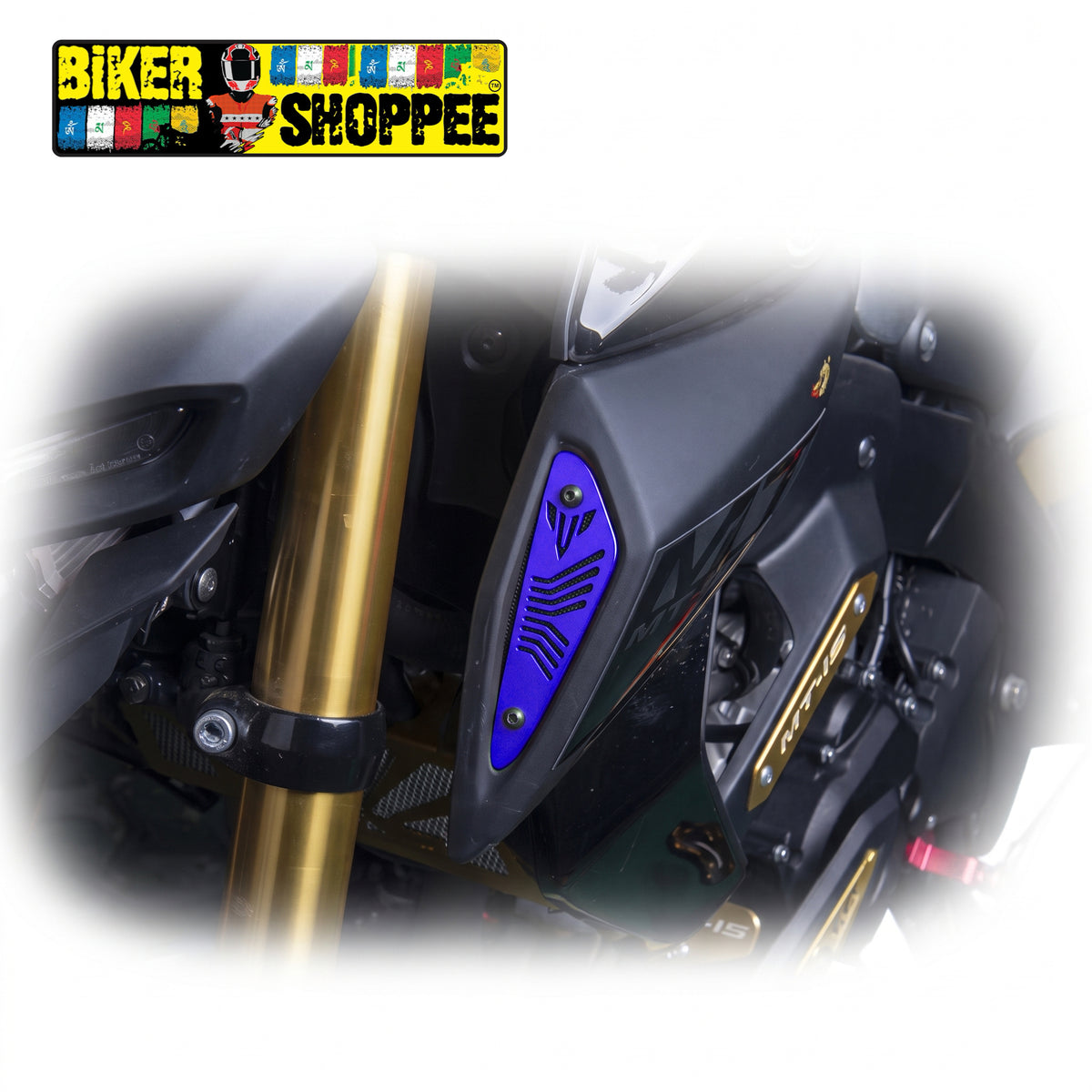 YAMAHA MT15 AIR INTAKE COVER BLUE | BIKER SHOPPEE