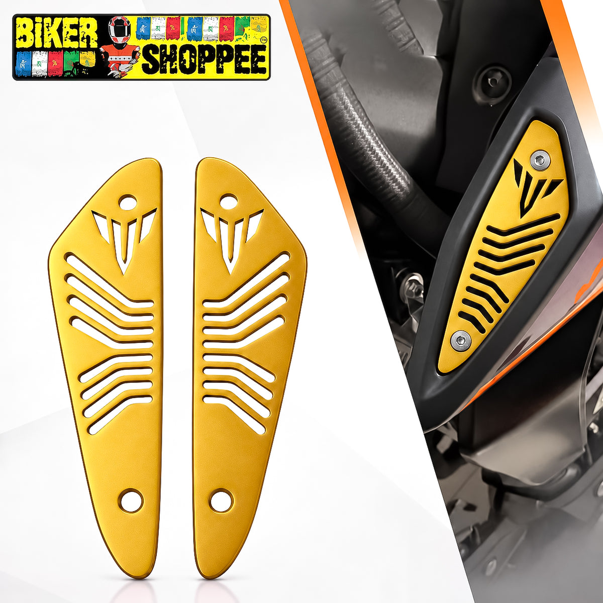 YAMAHA MT15 AIR INTAKE COVER GOLDEN | BIKER SHOPPEE