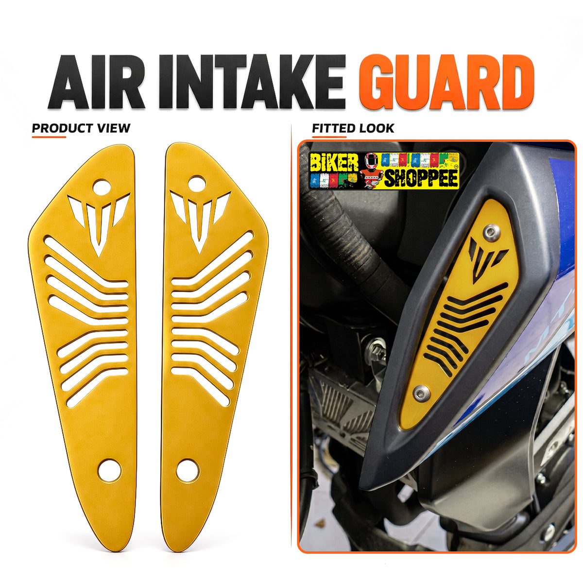 YAMAHA MT15 AIR INTAKE COVER GOLDEN | BIKER SHOPPEE