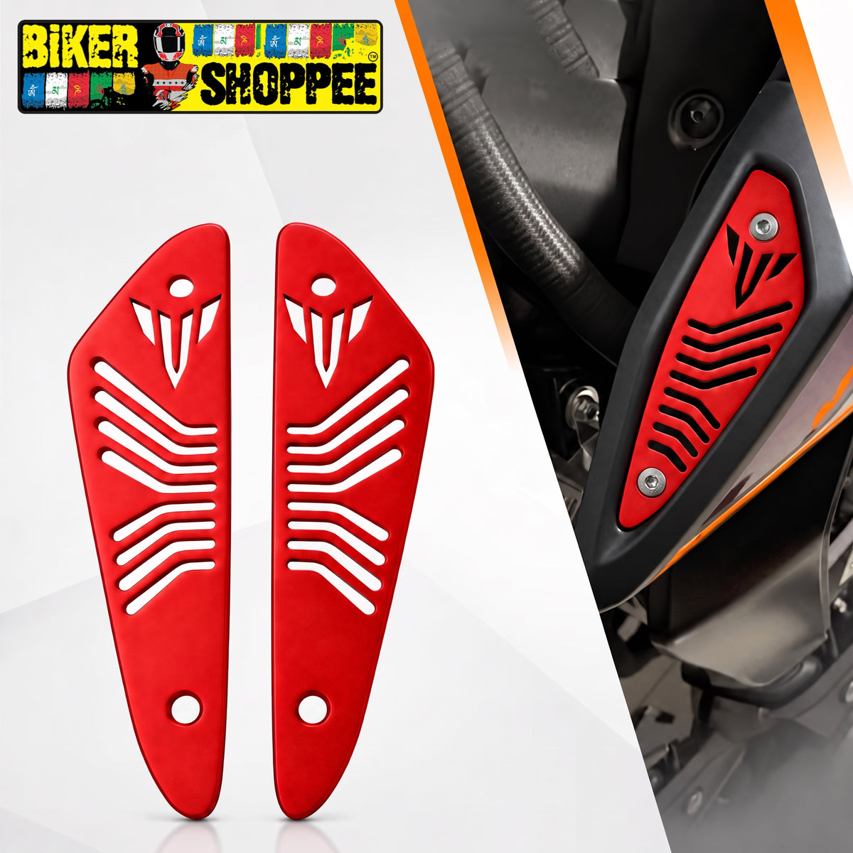 YAMAHA MT15 AIR INTAKE COVER RED | BIKER SHOPPEE