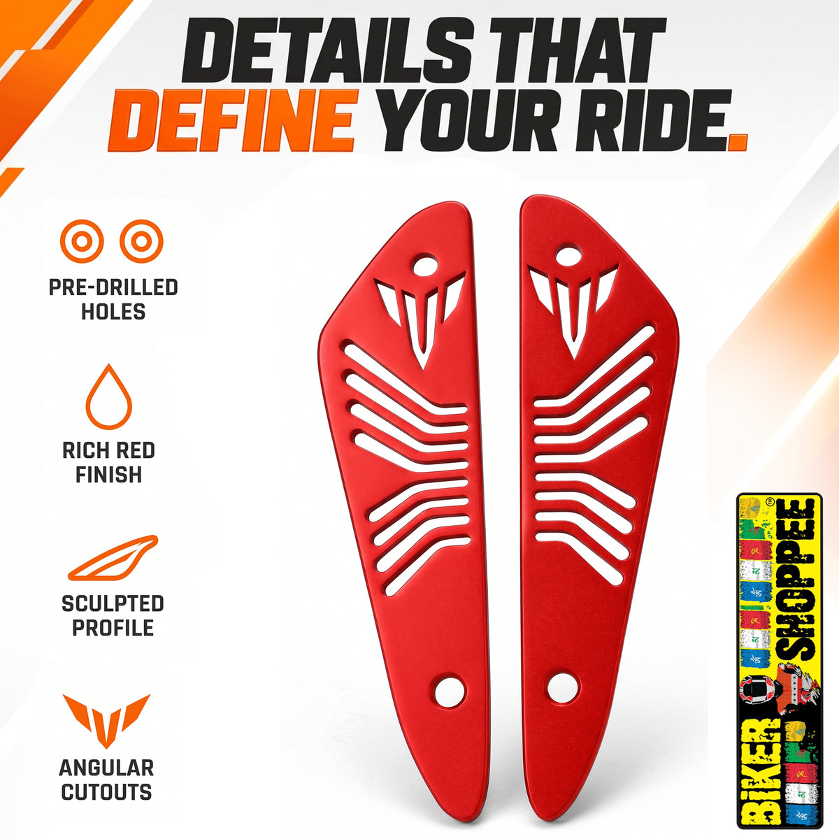 YAMAHA MT15 AIR INTAKE COVER RED | BIKER SHOPPEE