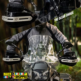 UNIVERSAL MOTORCYCLE HAND GUARD WITH WIND DEFLECTOR BLACK | BIKER SHOPPEE