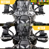 UNIVERSAL MOTORCYCLE HAND GUARD WITH WIND DEFLECTOR BLACK | BIKER SHOPPEE