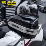 UNIVERSAL MOTORCYCLE HAND GUARD WITH WIND DEFLECTOR BLACK | BIKER SHOPPEE