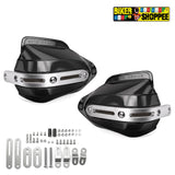 UNIVERSAL MOTORCYCLE HAND GUARD WITH WIND DEFLECTOR BLACK | BIKER SHOPPEE