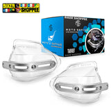 UNIVERSAL MOTORCYCLE HAND GUARD WITH WIND DEFLECTOR TRANSPARENT | BIKER SHOPPEE