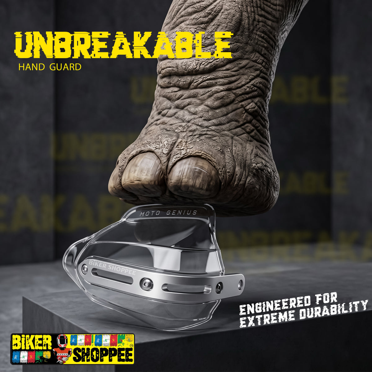 UNIVERSAL MOTORCYCLE HAND GUARD WITH WIND DEFLECTOR TRANSPARENT | BIKER SHOPPEE