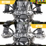 UNIVERSAL MOTORCYCLE HAND GUARD WITH WIND DEFLECTOR TRANSPARENT | BIKER SHOPPEE