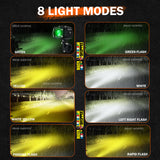 MOTO GENIUS VK260 70W WHITE & YELLOW LED AUXILIARY FOG LIGHT WITH WIRING HARNESS & SWITCH | BIKER SHOPPEE