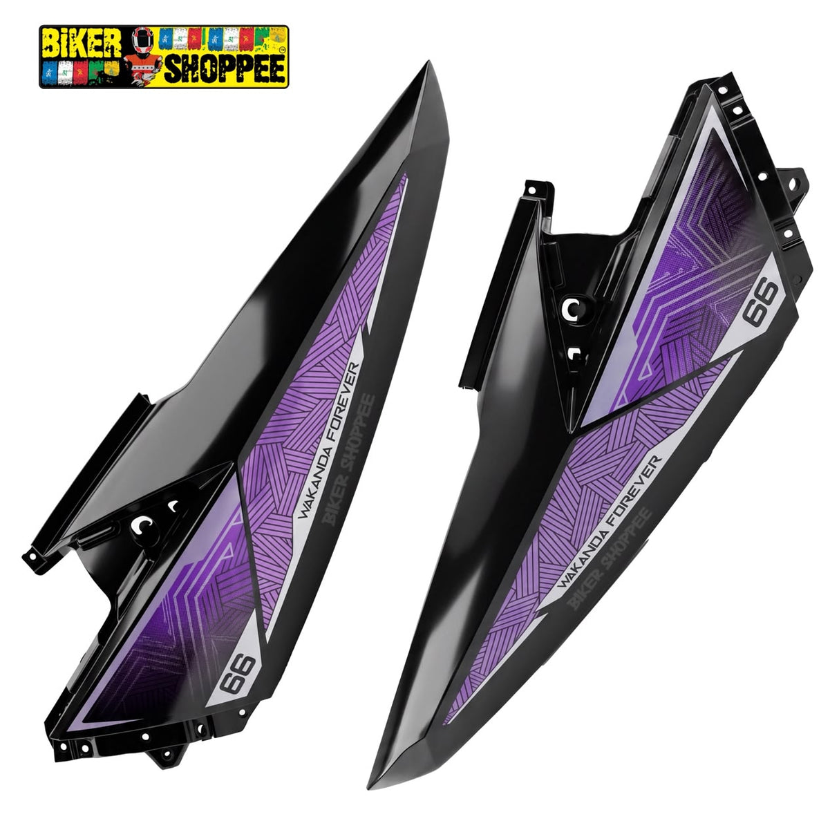 TVS NTROQ 125 OUR BODY KIT BLACK PANTHER SQUAD EDITION | BIKER SHOPPEE
