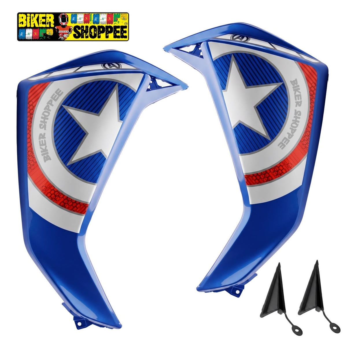 TVS NTROQ 125 OUR BODY KIT CAPTAIN AMERICA SQUAD EDITION | BIKER SHOPPEE