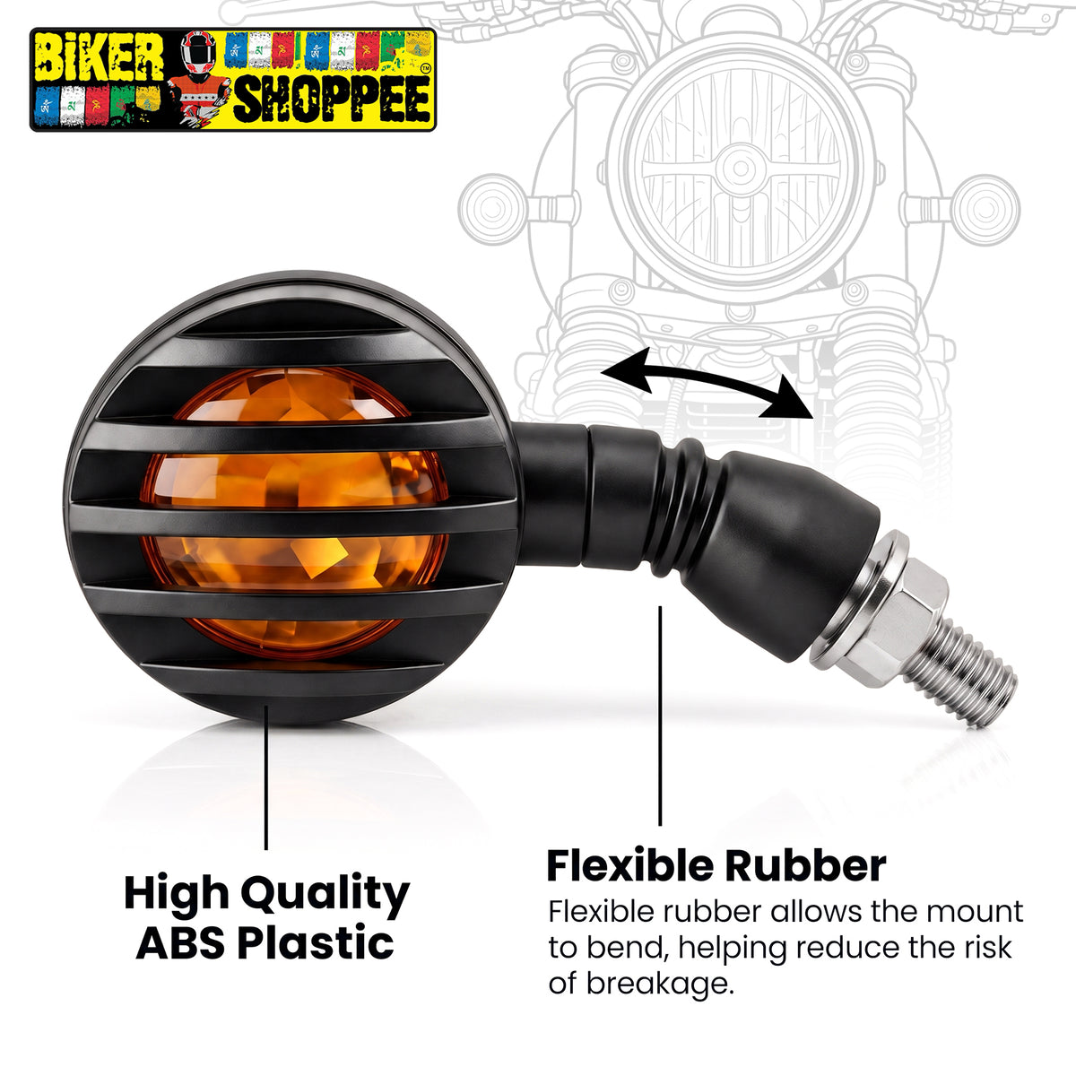UNIVERSAL MOTORCYCLE RETRO LED INDICATOR DUAL SIDE | BIKER SHOPPEE