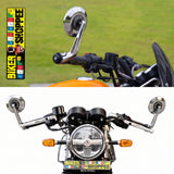 PREMIUM BAR END MIRROR CHROME ROUND 2.0 | BIKER SHOPPEE