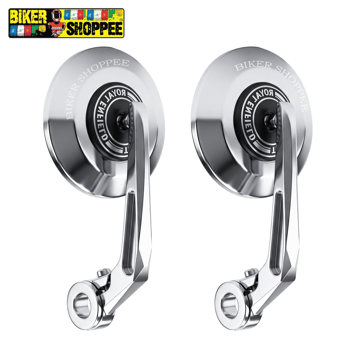 PREMIUM BAR END MIRROR CHROME ROUND 2.0 | BIKER SHOPPEE