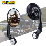 Royal Enfield premium New Black Round Bar End Mirror For Guerrilla 450 & Continental GT 650, Interceptor 650, Bear 650, Classic 650, Super Meteor 650,Classic 350, Hunter 350, Meteor 350, Goan Classic 350
