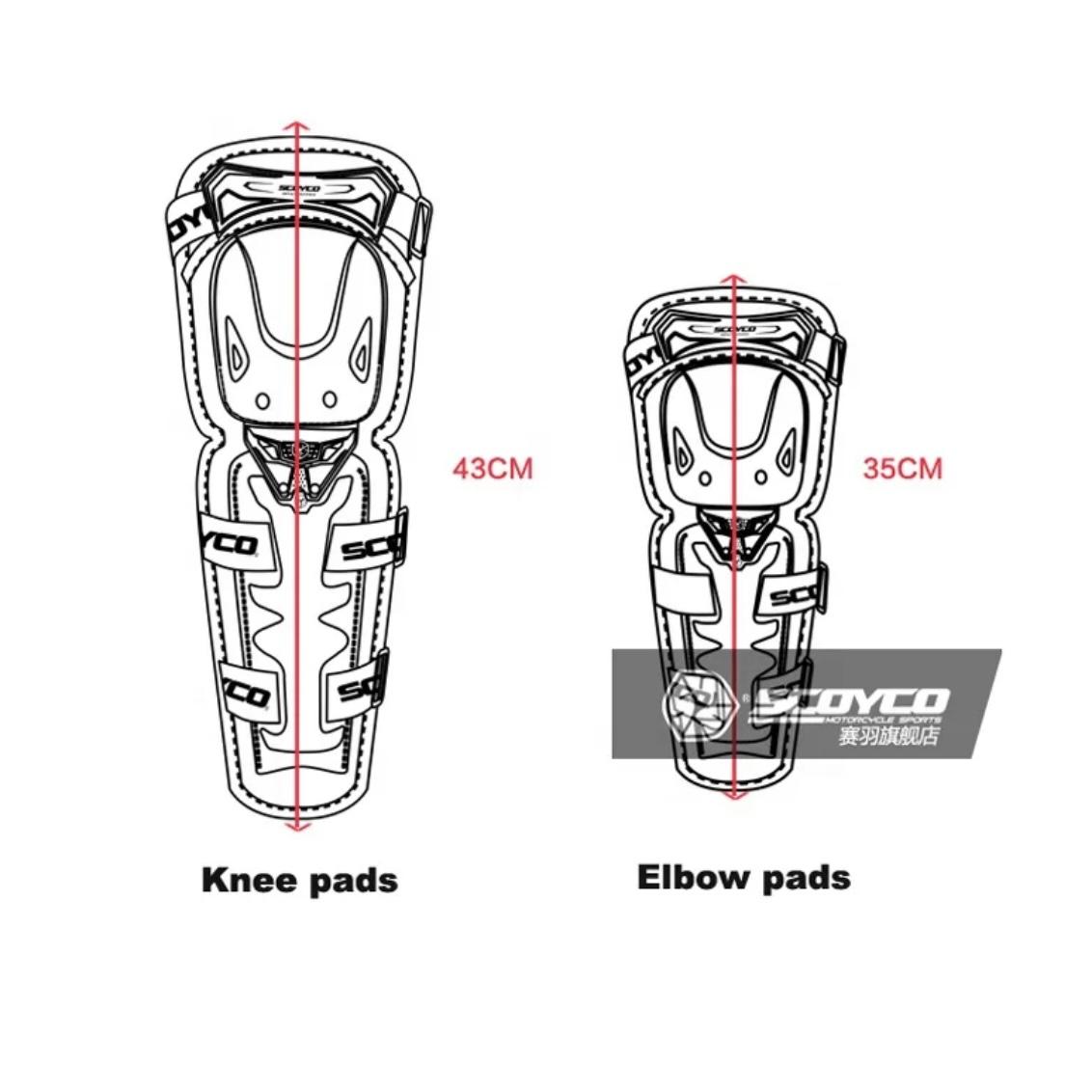 SCOYCO K11-2 H11-2 MOTORCYCLE KNEE & ELBOW GUARD SET | BIKER SHOPPEE