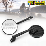 UNIVERSAL CNC CARBON HD REAR VIEW MIRROR | BIKER SHOPPEE