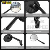UNIVERSAL CNC CARBON HD REAR VIEW MIRROR | BIKER SHOPPEE