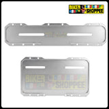 UNIVERSAL CNC MOTORCYCLE NUMBER PLATE FRAME SILVER FRONT AND REAR | BIKER SHOPPEE