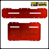 UNIVERSAL CNC MOTORCYCLE NUMBER PLATE FRAME RED FRONT AND REAR | BIKER SHOPPEE