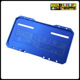 UNIVERSAL CNC MOTORCYCLE NUMBER PLATE FRAME BLUE FRONT AND REAR | BIKER SHOPPEE
