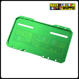 UNIVERSAL CNC MOTORCYCLE NUMBER PLATE FRAME GREEN FRONT AND REAR | BIKER SHOPPEE