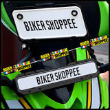 Universal CNC aluminum motorcycle number plate frame front and rear set for all indian bikes and scooters original Biker Shoppee