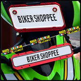 UNIVERSAL CNC MOTORCYCLE NUMBER PLATE FRAME RED FRONT AND REAR | BIKER SHOPPEE