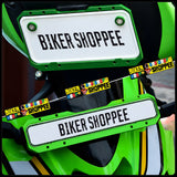 UNIVERSAL CNC MOTORCYCLE NUMBER PLATE FRAME GREEN FRONT AND REAR | BIKER SHOPPEE