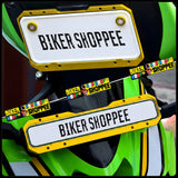 UNIVERSAL CNC MOTORCYCLE NUMBER PLATE FRAME GOLDEN FRONT AND REAR | BIKER SHOPPEE