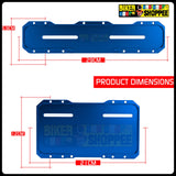 UNIVERSAL CNC MOTORCYCLE NUMBER PLATE FRAME BLUE FRONT AND REAR | BIKER SHOPPEE