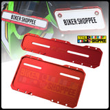 UNIVERSAL CNC MOTORCYCLE NUMBER PLATE FRAME RED FRONT AND REAR | BIKER SHOPPEE