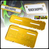 UNIVERSAL CNC MOTORCYCLE NUMBER PLATE FRAME GOLDEN FRONT AND REAR | BIKER SHOPPEE