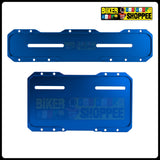 UNIVERSAL CNC MOTORCYCLE NUMBER PLATE FRAME BLUE FRONT AND REAR | BIKER SHOPPEE