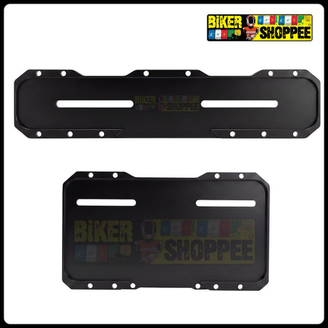 Universal CNC aluminum motorcycle number plate frame front and rear set for all indian bikes and scooters original Biker Shoppee