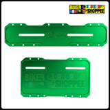 UNIVERSAL CNC MOTORCYCLE NUMBER PLATE FRAME GREEN FRONT AND REAR | BIKER SHOPPEE